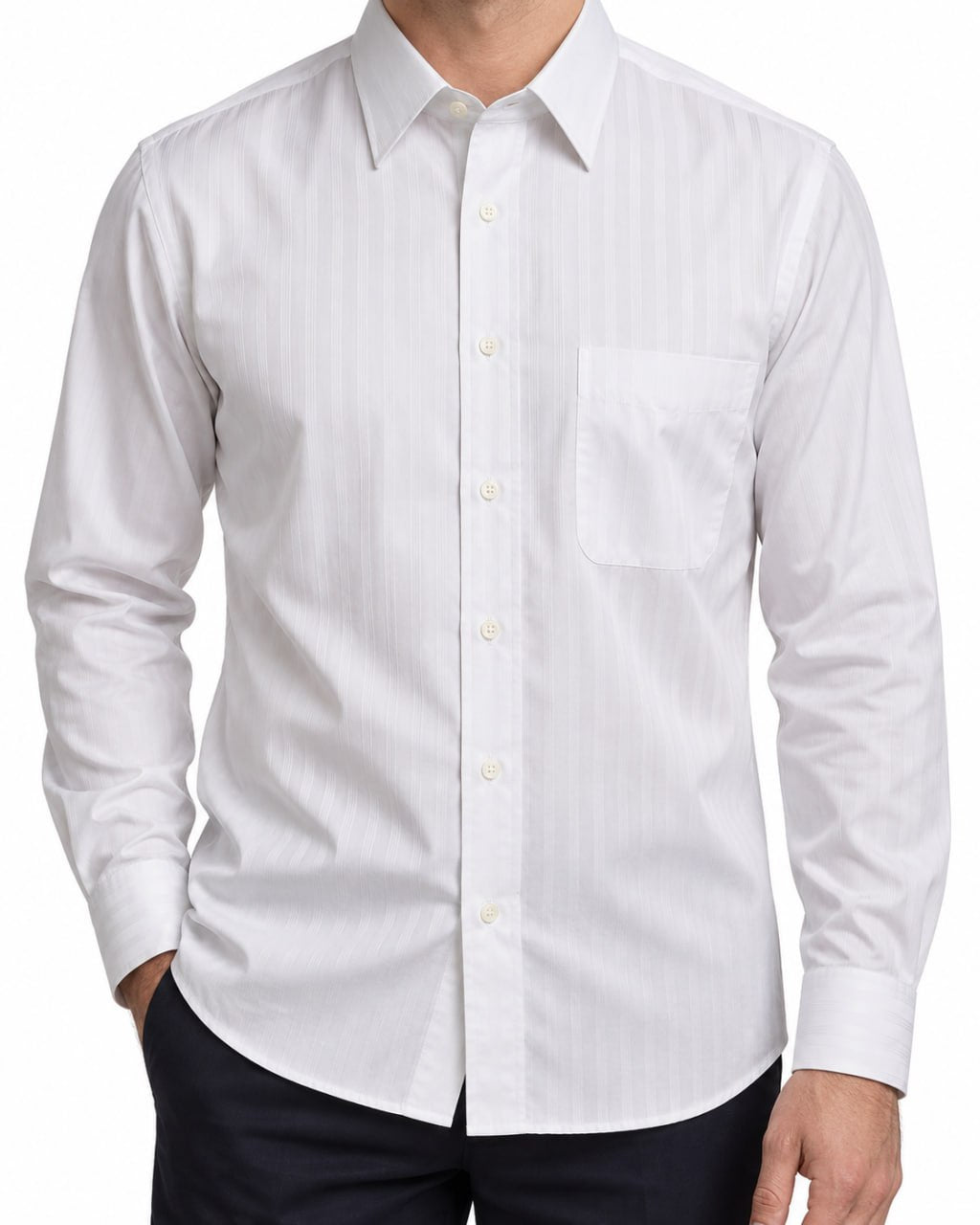 Чоловіча біла сорочка Wólczanka Slim Fit